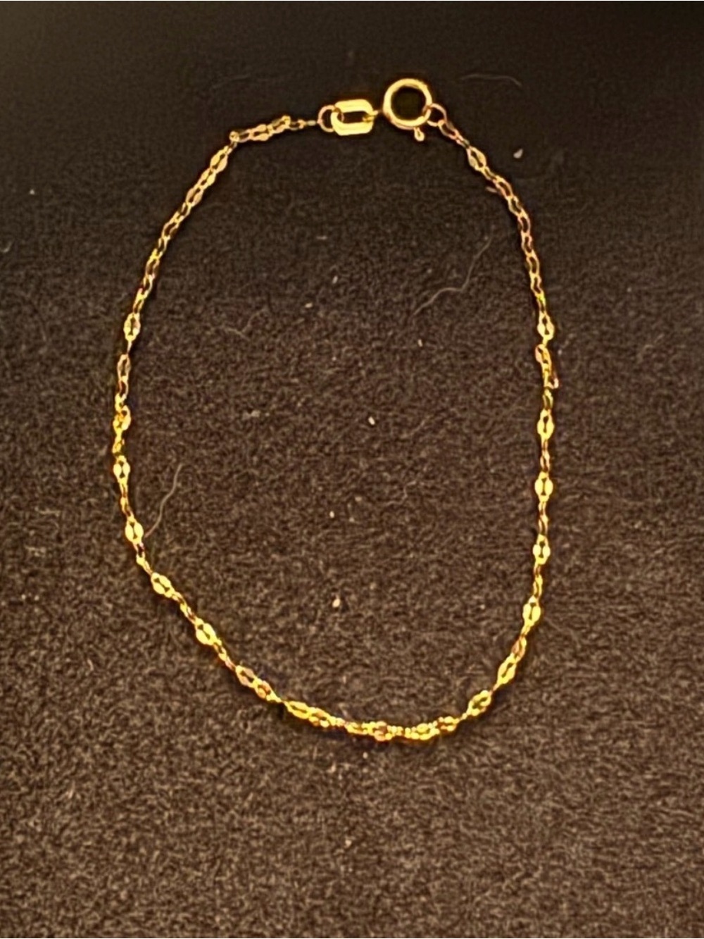 BRAND NEW 10k SOLID YELLOW GOLD MIRROR LINK BRACELET 6.5”